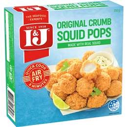 I&j Original Crumb Squid Pops  250g