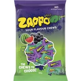 Zappo Sour Chews Grape & Watermelon  150g