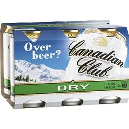 Canadian Club Whisky & Dry Cans 6x375ml