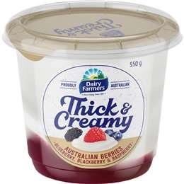 Dairy Farmers Thick & Creamy Australian Berries Yoghurt 550g