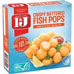 I&j Crispy Battered Fish Pops Made With Real Fillets 250g