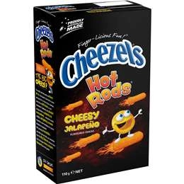 Cheezels Hot Rods Cheesy Jalapeno Flavoured Snacks 110g