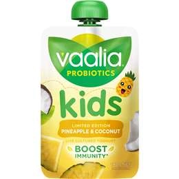 Vaalia Kids Priobiotic Yoghurt Pineapple & Coconut 140g