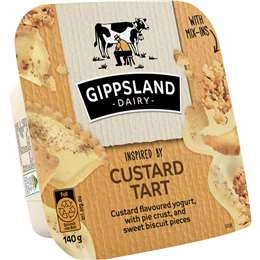 Gippsland Dairy Custard Tart Flavoured Yogurt  140g