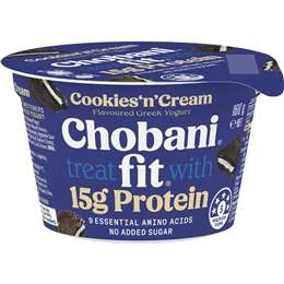 Chobani Fit High Protein Greek Yogurt Pot Cookies And Cream 160g