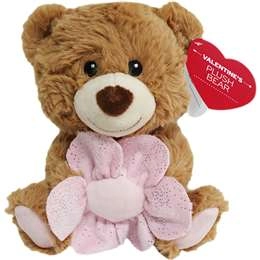 Valentine's Day Mini Plush Bear Cream  Each