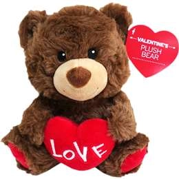 Valentine's Day Mini Plush Bear Brown  Each