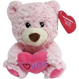 Valentine's Day Mini Plush Bear Pink  Each