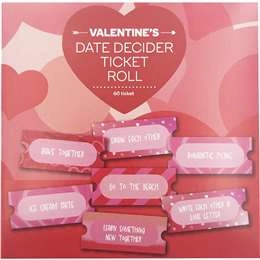 Valentine's Day Date Decider Ticket Roll  Each