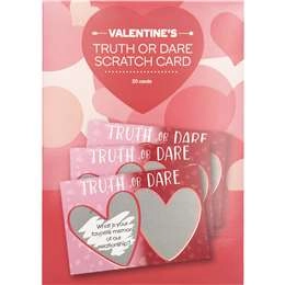 Valentine's Day Truth Or Dare Scratch Card  Each