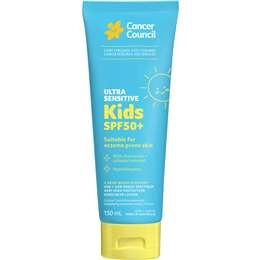 Cancer Council Ultra Sensitive Kids Spf50+ Sunscreen Lotion 150ml