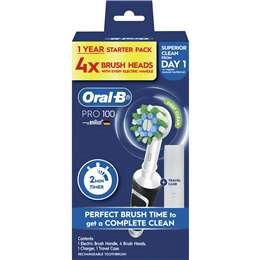 Oral-b Pro 100 Deep Clean Electric Toothbrush Starter Kit Each