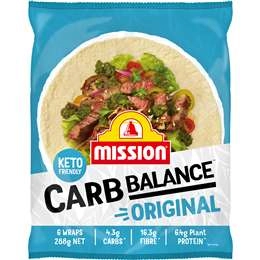 Mission Carb Balance Original Wraps  6 Pack