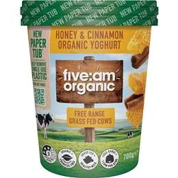 Five:am Organic Yoghurt Honey & Cinnamon 700g