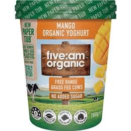 Five:am Organic Mango Yoghurt No Added Sugar 700g