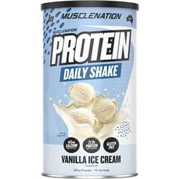 Muscle Nation Protein Daily Shake Powder Vanilla Ice Cream Flavour 300g