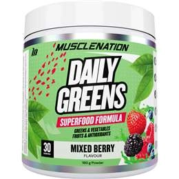 Muscle Nation Daily Greens Powder Mixed Berry Flavour 180g