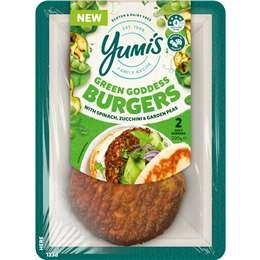 Yumi's Green Goddess Burgers With Spinach Zucchini & Garden Peas 2 Pack