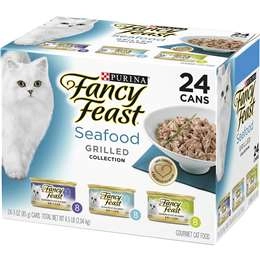 Fancy Feast Seafood Grilled Gourmet Cat Food Tins 85g X 24 Case