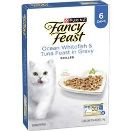 Fancy Feast Ocean Whitefish & Tuna With Gravy Cat Food 85g X 6 Pack