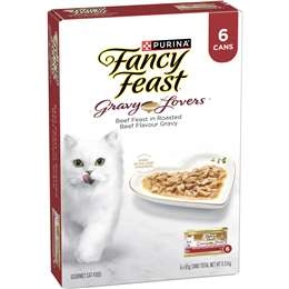 Fancy Feast Gravy Lovers Beef Cat Food 85g X 6 Pack