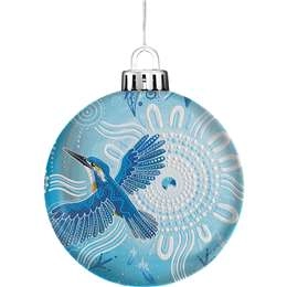 Chern'ee Christmas Bauble Blue Bird Each