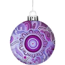 Chern'ee Christmas Bauble Purple Each