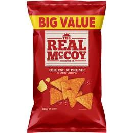 The Real Mccoy Corn Chip Cheese Supreme Value Pack 220g