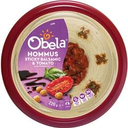 Obela Hommus Sticky Balsamic & Tomato 220g