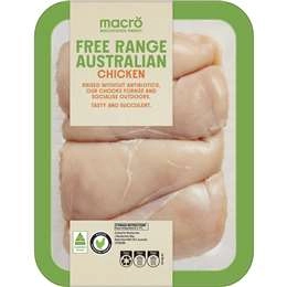 Macro Free Range Australian Chicken Breast Fillet 950g - 1.25kg