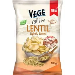 Vege Chips Deli Crisps Lentil Lightly Salted 100g