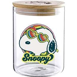 Christmas Glass Canister Snoopy  Each