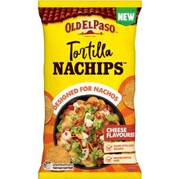 Old El Paso Nachips Tortilla Corn Chips Cheese Flavoured 350g