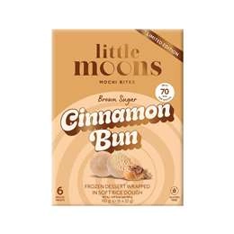 Little Moons Mochi Bites Frozen Dessert Brown Sugar Cinnamon Bun 6 Pack