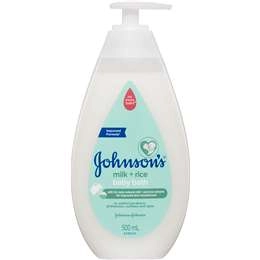 Johnson's Milk + Rice Tear Free Gentle Nourish Moisturising Baby Bath 500ml