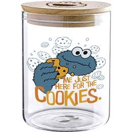 Christmas Glass Canister Cookie Monster  Each