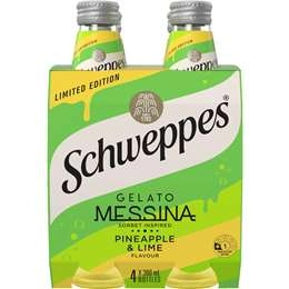 Schweppes Messina Pineapple Lime Soft Drink 300ml X 4 Pack