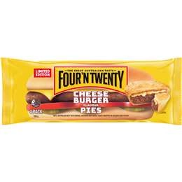 Four'n Twenty Cheese Burger Flavour Pies  4 Pack