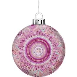 Chern'ee Christmas Bauble Pink Each