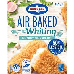 Birds Eye Air Baked Southern Blue Whiting Crumbed Fish 380g