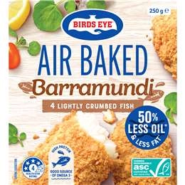 Birds Eye Air Baked Barramundi Crumbed Fish 250g