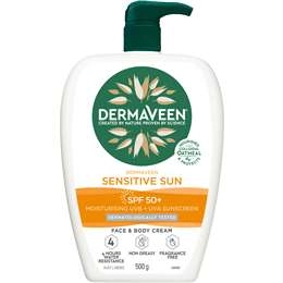 Dermaveen Sensitive Sunscreen Spf50+ Face & Body Cream 500g