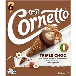 Cornetto Triple Choc  6 Pack