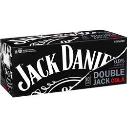 Jack Daniel's Double Jack & Cola Can 10x375ml