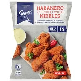 Steggles Habanero Chicken Wing Nibbles 1kg