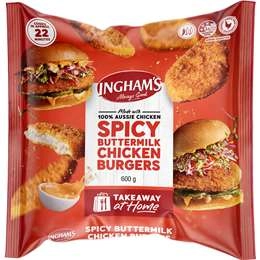 Ingham's Spicy Buttermilk Chicken Burgers 600g