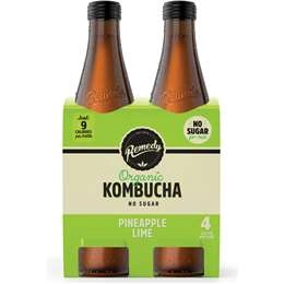 Remedy Kombuch Pineapple Lime  330ml X 4 Pack