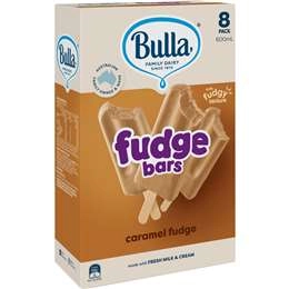 Bulla Ice Cream Sticks Caramel Fudge Bars 8 Pack