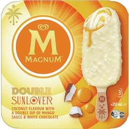 Magnum Double Sunlover Frozen Dessert Sticks 3 Pack