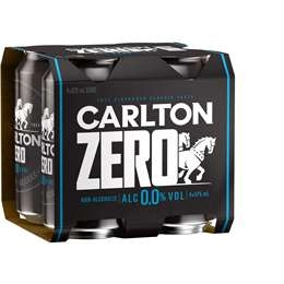 Carlton Zero Non Alcoholic  375ml X 4 Pack